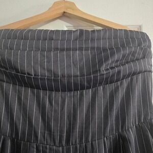 Cider Grey Pinstripe Strapless Jumpsuit – Size XL